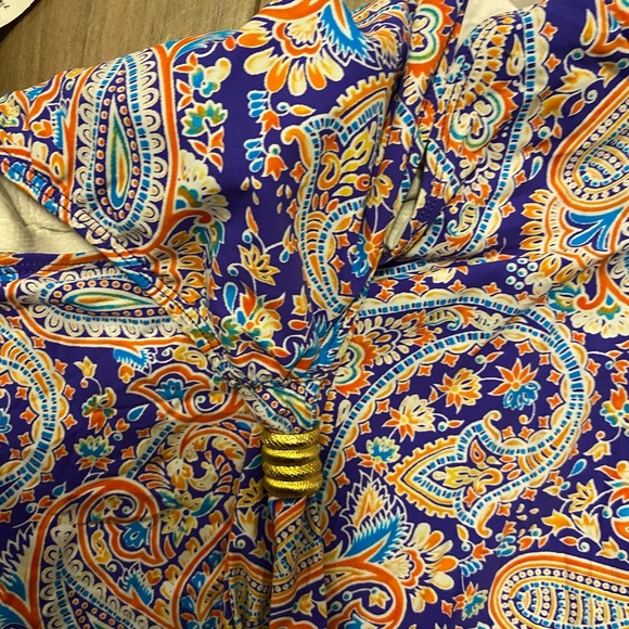 NWT! Ralph Lauren Paisley Women’s Swimwear in Blue and Orange - Picture 5 of 6